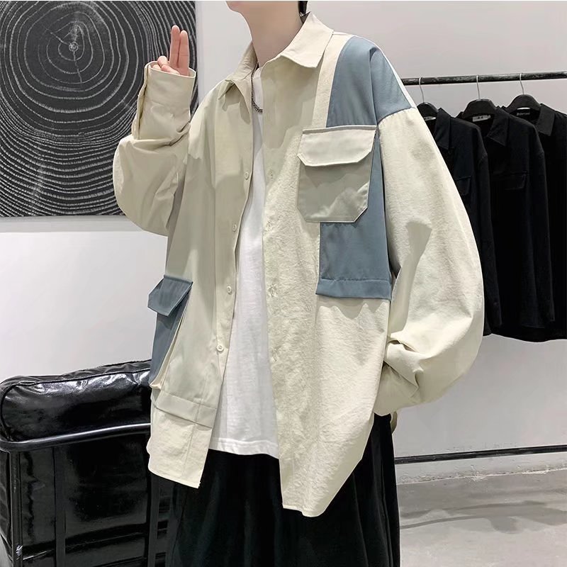 短袖衬衫男夏季2022新款衬衣外套高级感男士薄款上衣夏天休闲寸衫图片