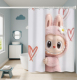 泡泡玛特mokoko浴室加厚浴帘卫生间防水免打孔防霉淋浴隔断帘
