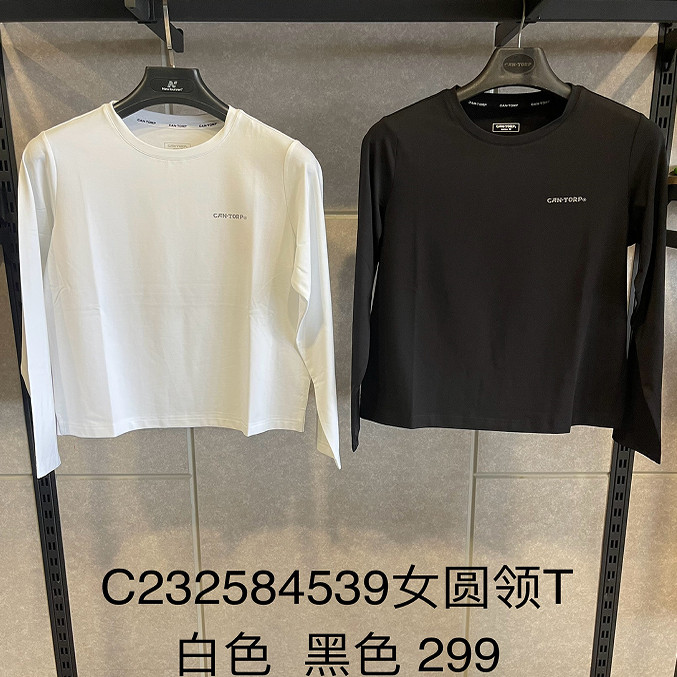 C232584539Cantorp肯拓普户外2025秋季新款女式T恤衫圆领