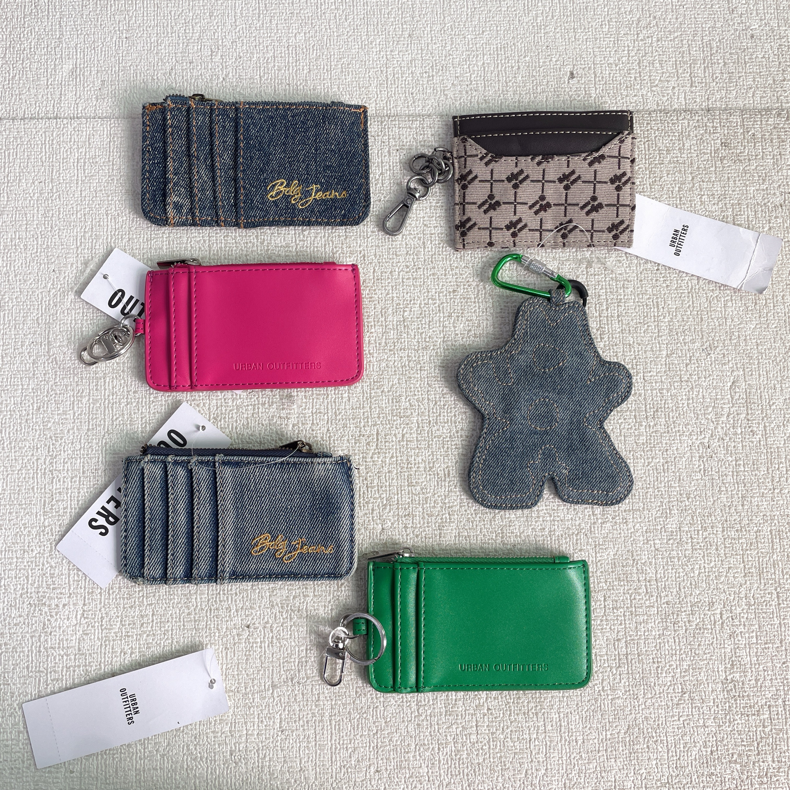 外贸尾货出英国UO便携卡包零钱包挂件包包饰品