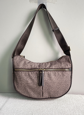 外贸尾货出口意大利BORBONESE尼龙布防水斜挎包女士包包