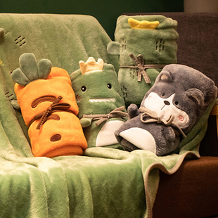 小毯子办公室午睡毯空调毛毯盖腿夏天夏季薄款沙发盖毯午休学生用