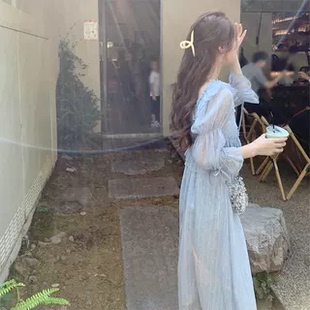 高级感法式复古港味chic气质仙女温柔风超仙连衣裙子女设计感小众