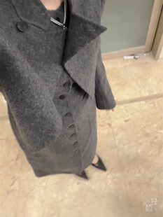 春冬装搭配一整套冷淡系高级感气质双面毛呢两件套装连衣裙子女装