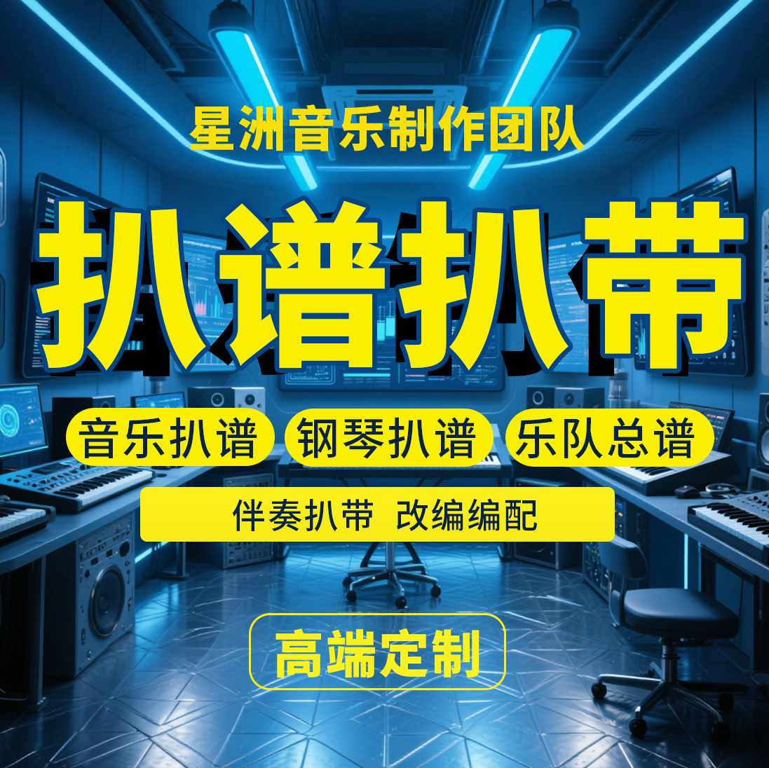 专业扒谱制谱翻译简谱五线谱合唱乐器编曲/作曲/配音