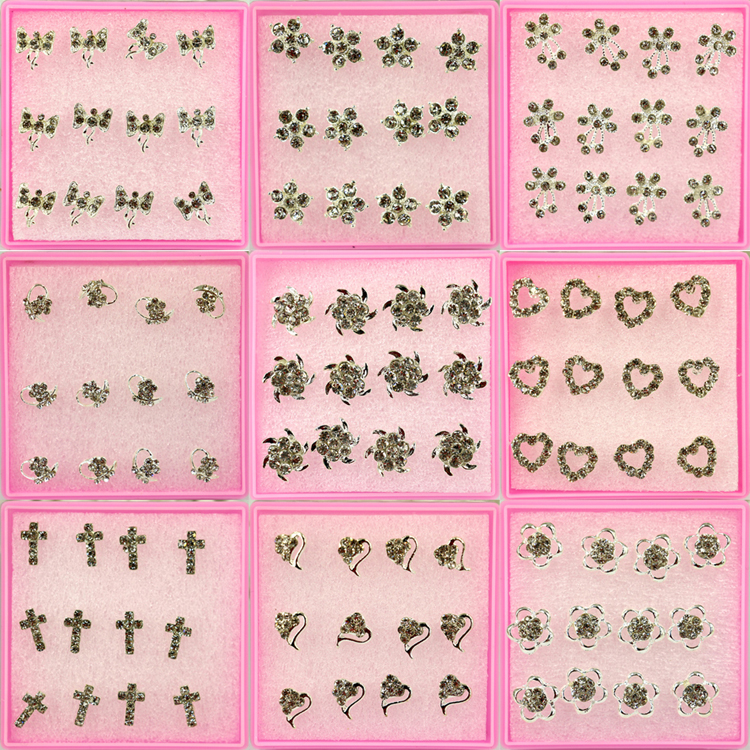 6¶ÔºÐ×°µØÌ¯¾«Æ·µê»õÔ´ ÒåÎÚ³§¼ÒÖ±Ïúº«°æºÏ½ðÏâ×ê¶ÆÒø¶ú¶¤¶ú»·Å®