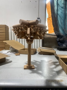 斗拱榫卯积木佛光寺东大殿西南侧转角实木建筑模型拆卸拼装结构