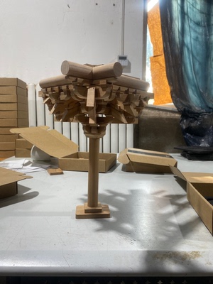 斗拱榫卯积木佛光寺东大殿西南侧转角实木建筑模型拆卸拼装结构