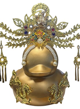 diy发簪饰品鸭子头饰金属配件材料复古古风花片翅膀1号大鸭配件