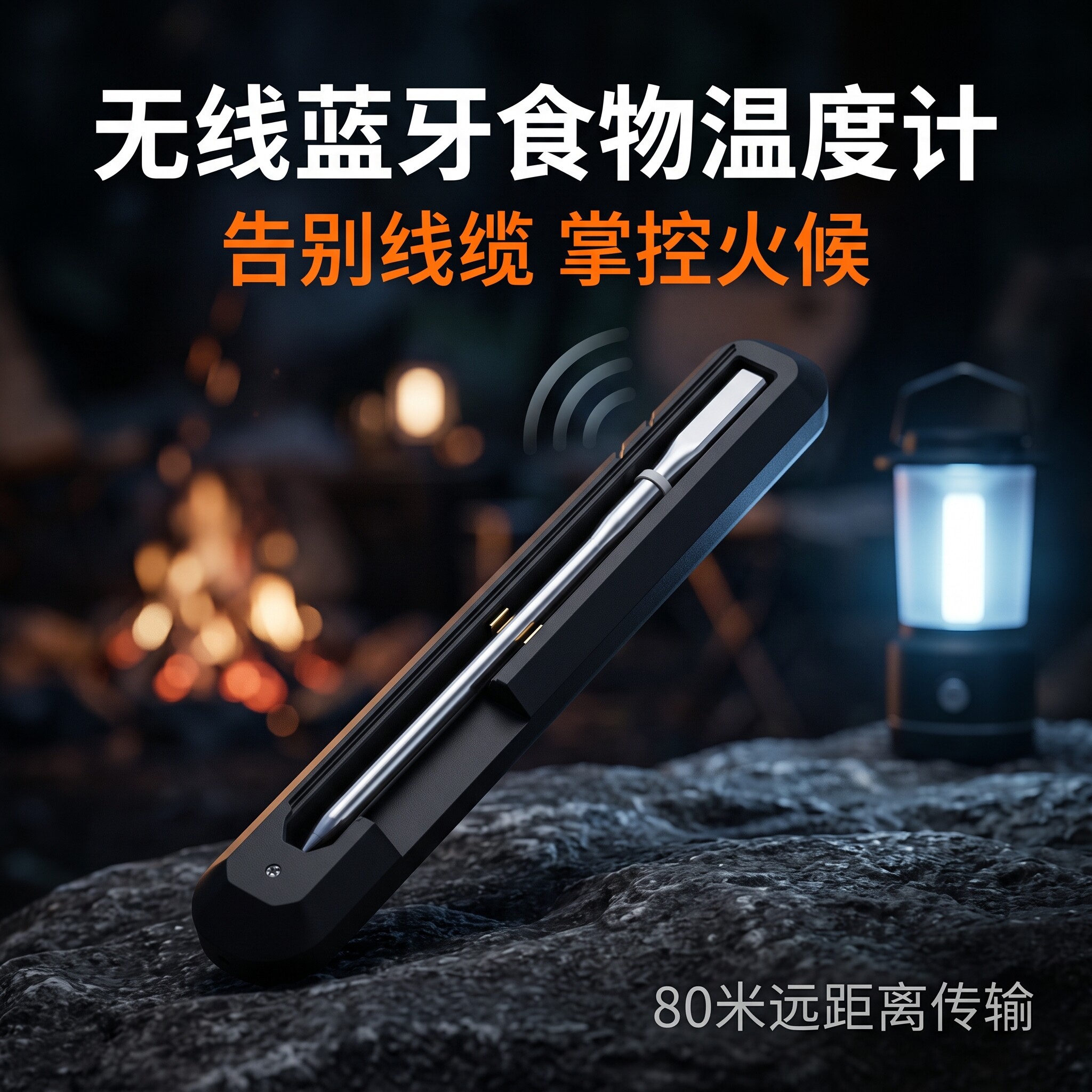 蓝牙烤肉温度计无线食品级探针高温耐温烤箱温度计商用