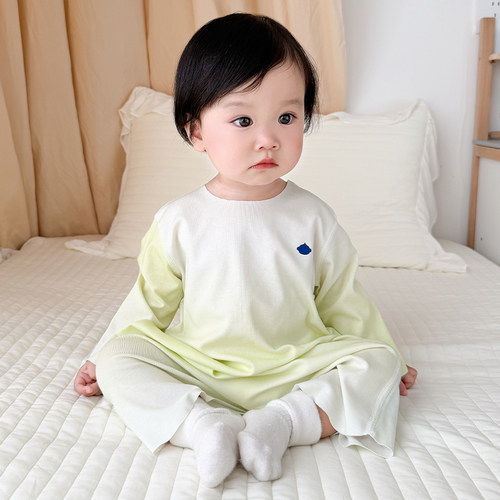 蚕丝儿童睡衣夏季山茶花睡袍凉感宝宝睡裙薄款空调衣服婴幼儿睡袋