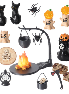 DOLLHOUSE娃娃屋迷你万圣节南瓜精灵配件微缩场景道具搭配模型BJD