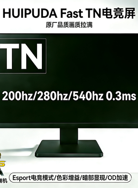 惠浦达24.5寸280Hz电竞显示器 快速TN屏0.3ms 540Hz打瓦CSGO高刷