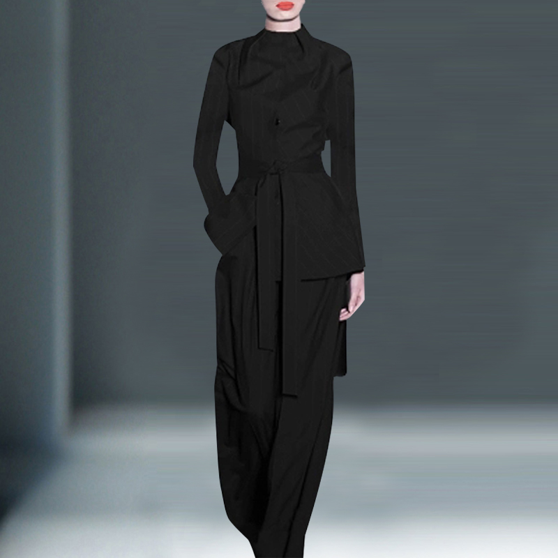 欧美大牌套装女高端西装阔腿裤