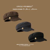 秋冬复古海军帽韩版 气质千金风报童帽街头时髦洋气贝雷帽毛呢女帽