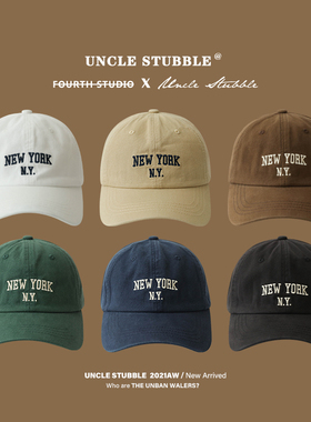 胡茬叔叔美式复古软顶鸭舌帽男女同款四季百搭棒球帽日系潮人帽子