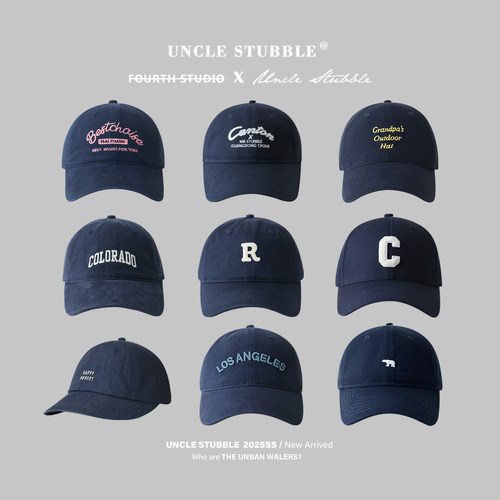 显白藏青色鸭舌帽合集~男女可戴