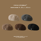 高品质加厚毛呢贝雷帽加大版 型显脸小八角南瓜帽女生文艺画家帽子