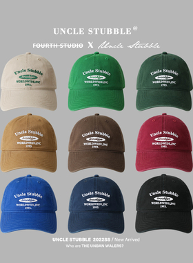 胡茬叔叔原创棒球帽男女美式复古软顶鸭舌帽街头潮牌百搭情侣帽子