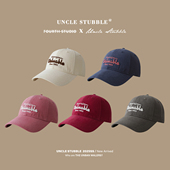 美式 棒球帽街头潮牌软顶鸭舌帽学生帽子纯棉加宽帽檐显脸小男女生