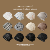 千禧辣妹风堆堆帽女生复古氛围感镂空包头帽甜酷慵懒风套头帽冷帽