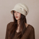乳白色小众堆堆帽秋冬日系文艺包头冷帽大版 型显脸小渔夫帽盆帽女
