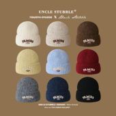 韩版 潮牌刺绣毛线帽男女学生情侣针织帽子加厚保暖冷帽护耳包头帽