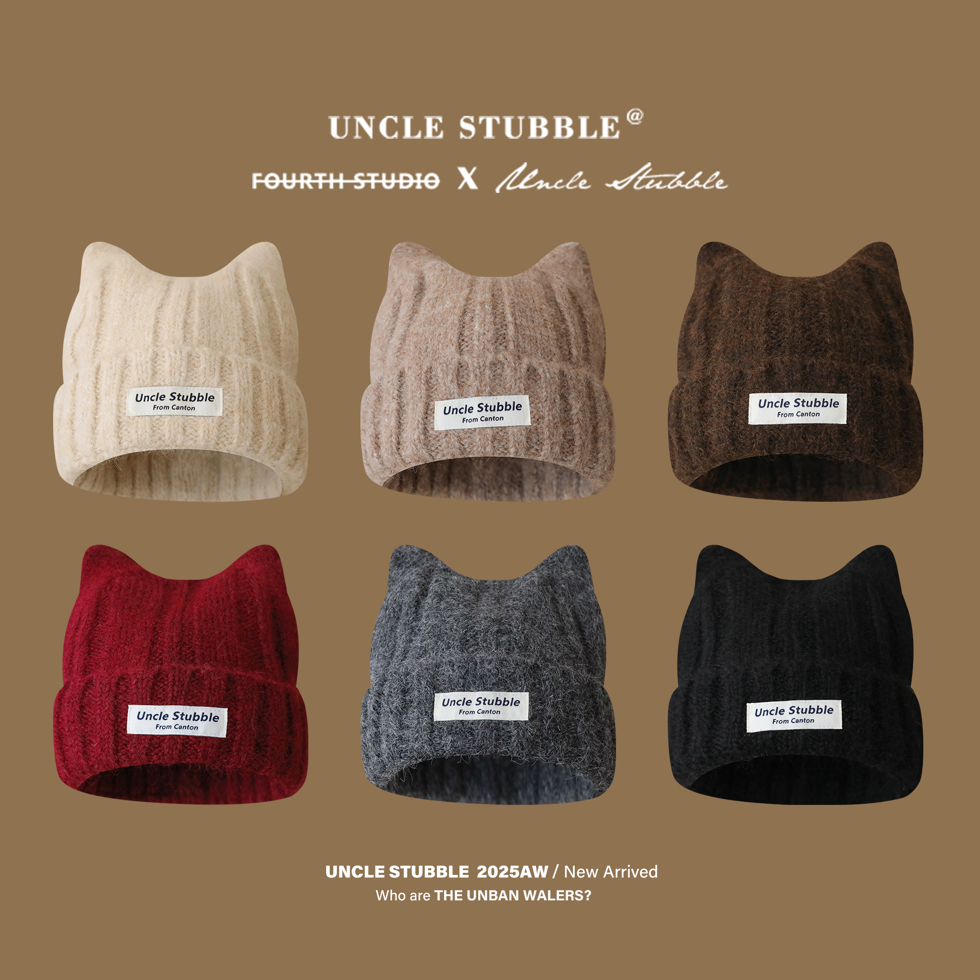 可爱猫耳朵针织帽秋冬加厚保暖