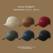 美式 复古字母刺绣棒球帽韩系街头感鸭舌帽男女百搭帽子宽檐显脸小