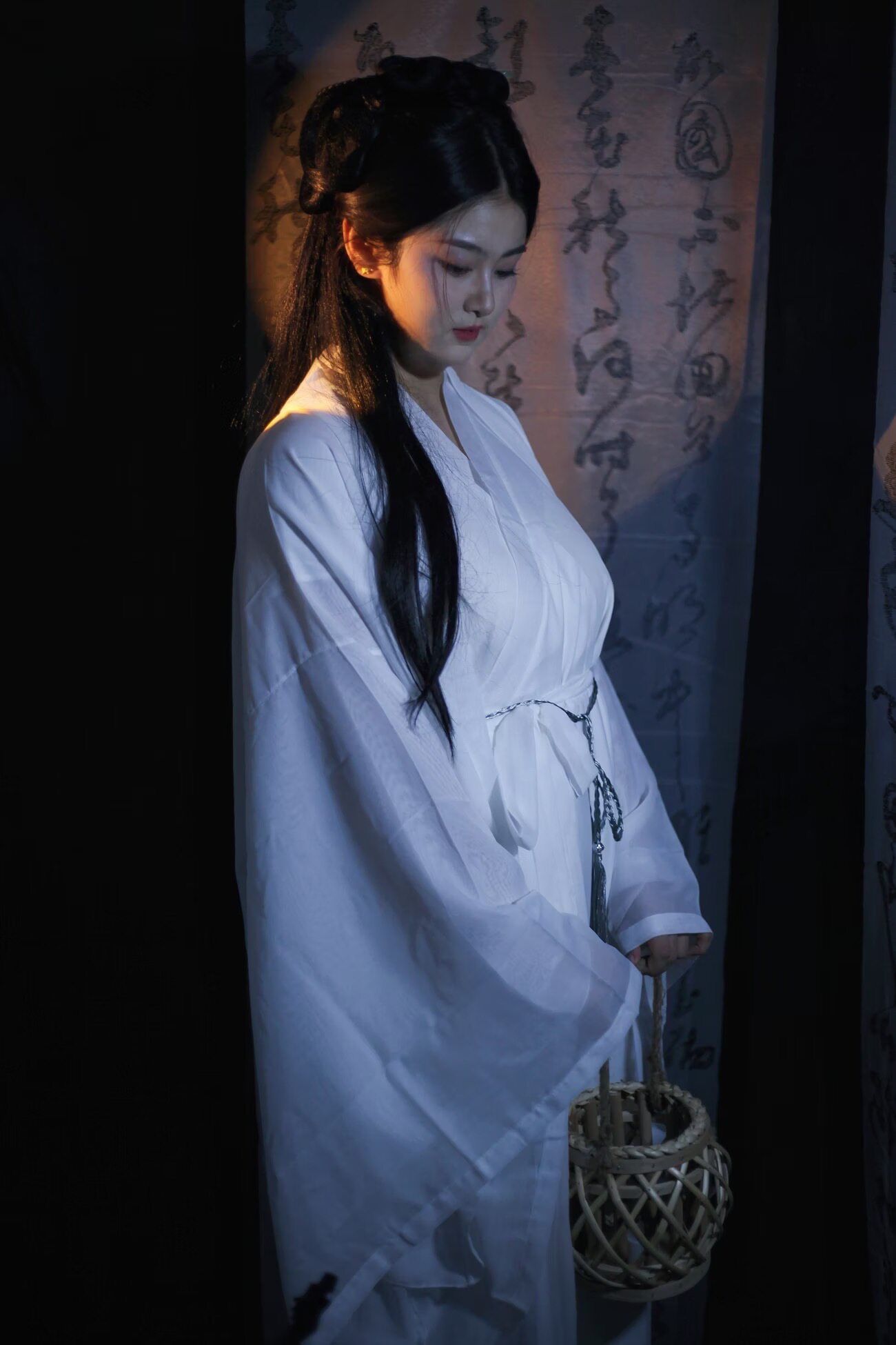 原创汉服神明少女超仙气魏晋古装仙气大袖衫古风白色飘逸清冷套装