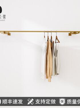 上墙汉服展示架挂衣架复古民族风衣服架现代新中式创意服装架定制