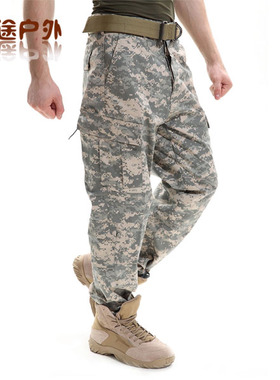 ACU工装裤男宽松休闲加肥加大码多袋耐磨战术裤CP四季运动裤