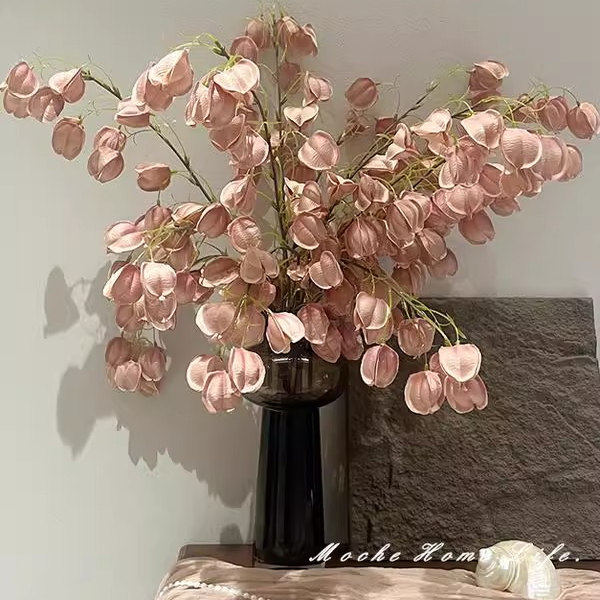 高档逼真干花栾树灯笼果假花仿真花摆设装饰花艺摆件高级感仿生花