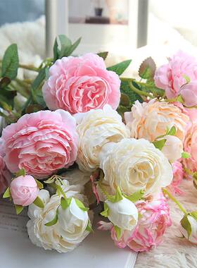 牡丹花束假花仿真花摆设