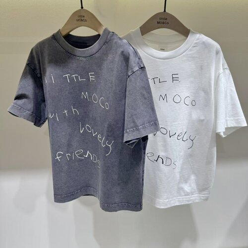 little moco专柜正品25年夏男女童短袖T恤KBE2TEE027