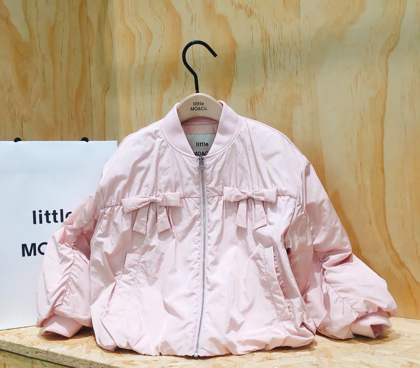 little moco童装专柜正品2025春女童棒球领夹棉服外套 KBE1QJK005,童装/婴儿装/亲子装,棉袄/棉服,淘宝优惠券,粉丝福利购,淘宝优惠卷