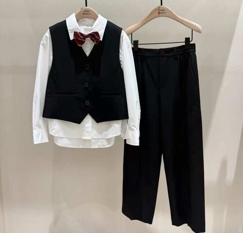 抑菌防晒littlemoco童装26秋新款男童背心夹克马甲派对KBF3JKT055