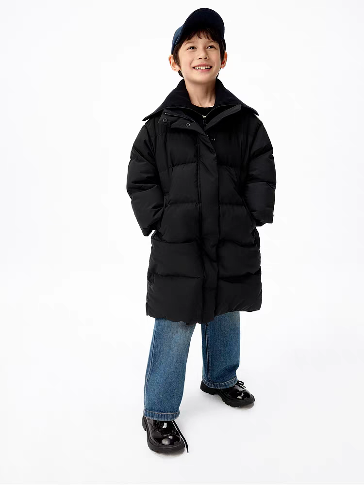 little moco专柜正品25年冬款儿童长款羽绒服外套KBE4EINT12