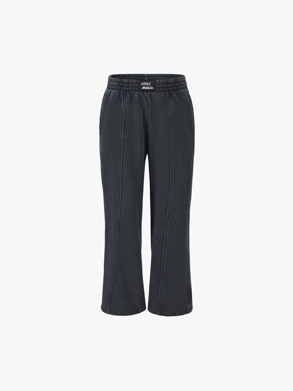 little moco童装2024秋男女童做旧洗水直筒休闲裤卫裤KBD3PAT011