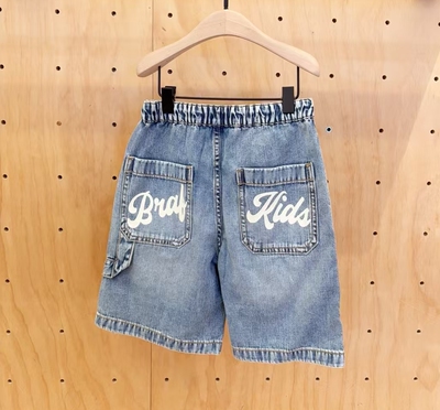 little moco童装25夏款男童亲子装纯棉牛仔裤宽松短裤 KBE2SOT002