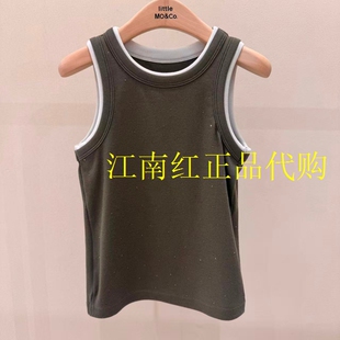 little moco童装26秋季新款女童弹力背心烫钻无袖上衣 KBF3VET003