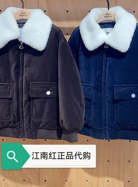 little moco专柜正品25年冬款男女童毛领羽绒服外套KBE4EIN024