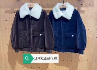 little moco专柜正品25年冬款男女童毛领羽绒服外套KBE4EIN024
