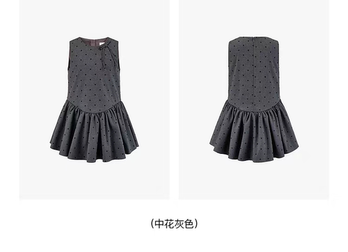 little moco童装26秋季新款女童爱心波点背心裙连衣裙 KBF3DRST01