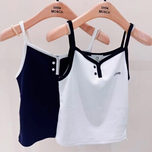 littlemoco专柜正品2026夏装新品女童吊带背心KBF2VET010