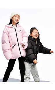 little moco专柜正品24冬装男女童三防连帽羽绒服亲子KBD4EINT01
