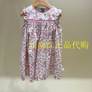 F4FAG2269 mini peace太平鸟童装2026夏新款女幼童纯棉碎花连衣裙