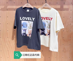 凉感速干little moco童装26秋新款男女儿童印花短袖t恤KBF3TEE019
