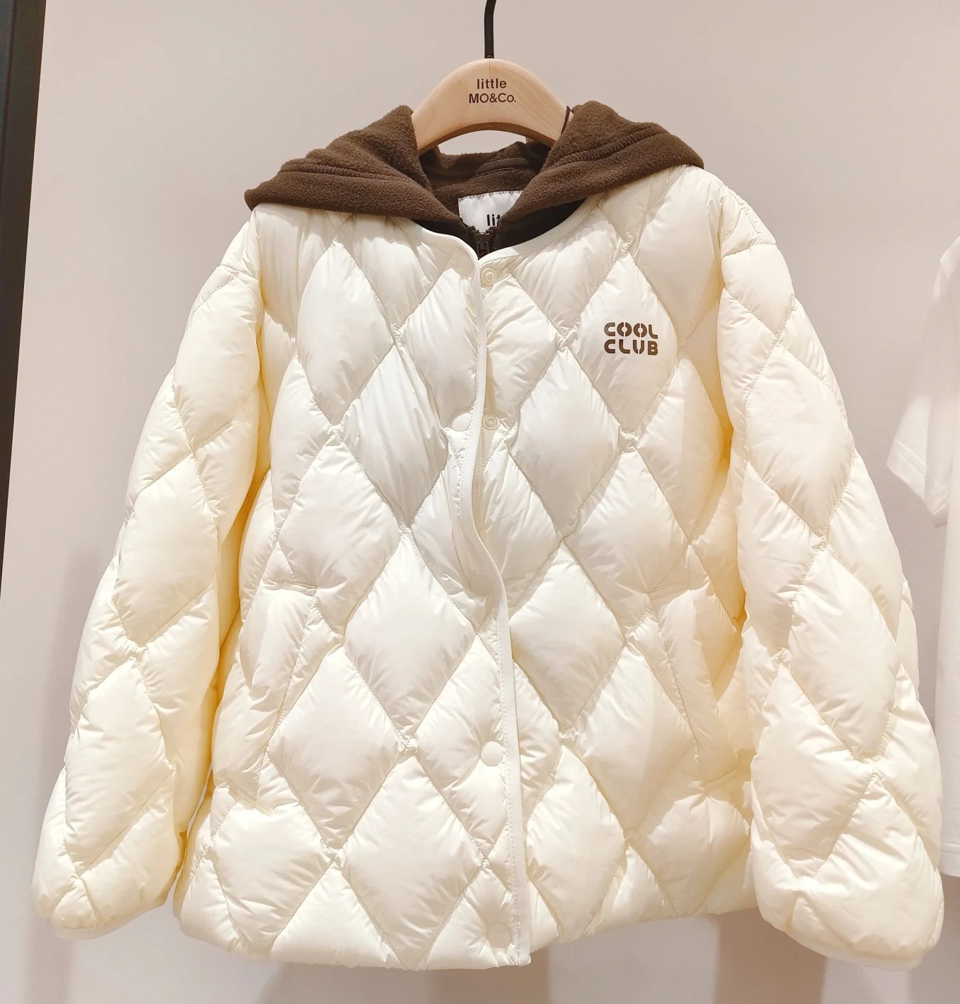 little moco专柜正品25年冬款男女童假两件羽绒衣外套KBE4EIN052