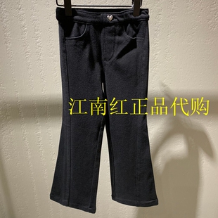 little moco专柜正品25年春女童加绒微喇叭牛仔裤 KBE1JEN004